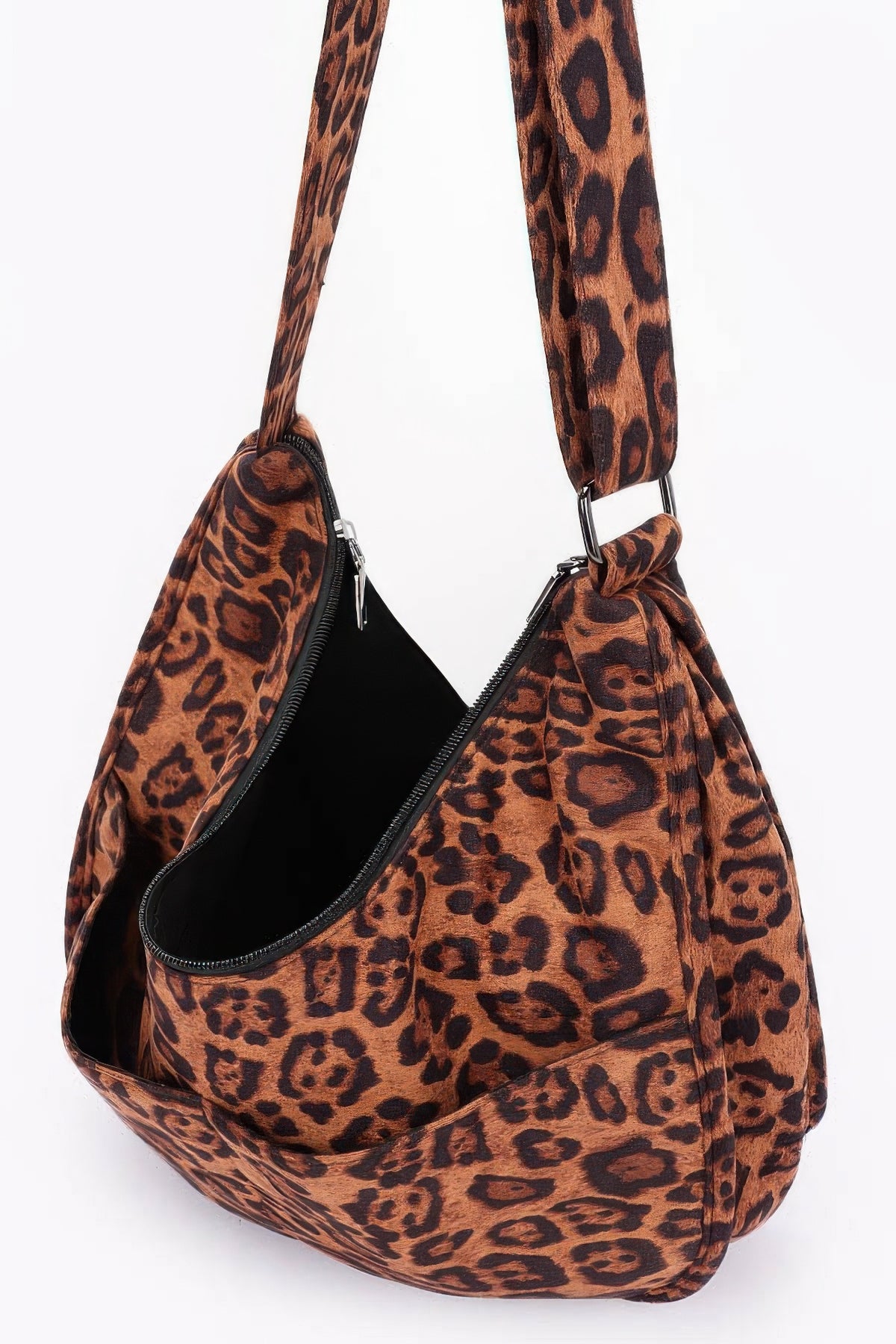 Faux Suede Double Pockets Crossbody Bag | Mixtshop LLC