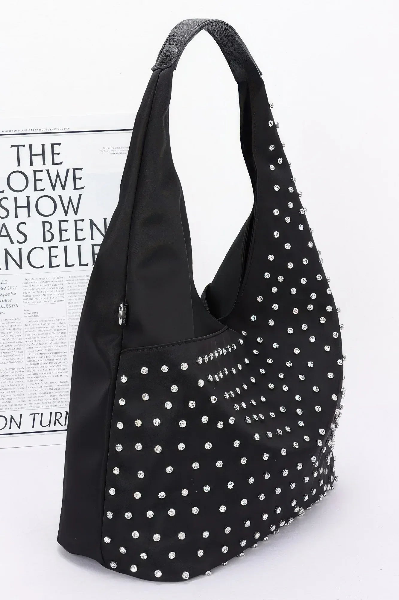Rhinestone Studded Bindle Bag Secondary image