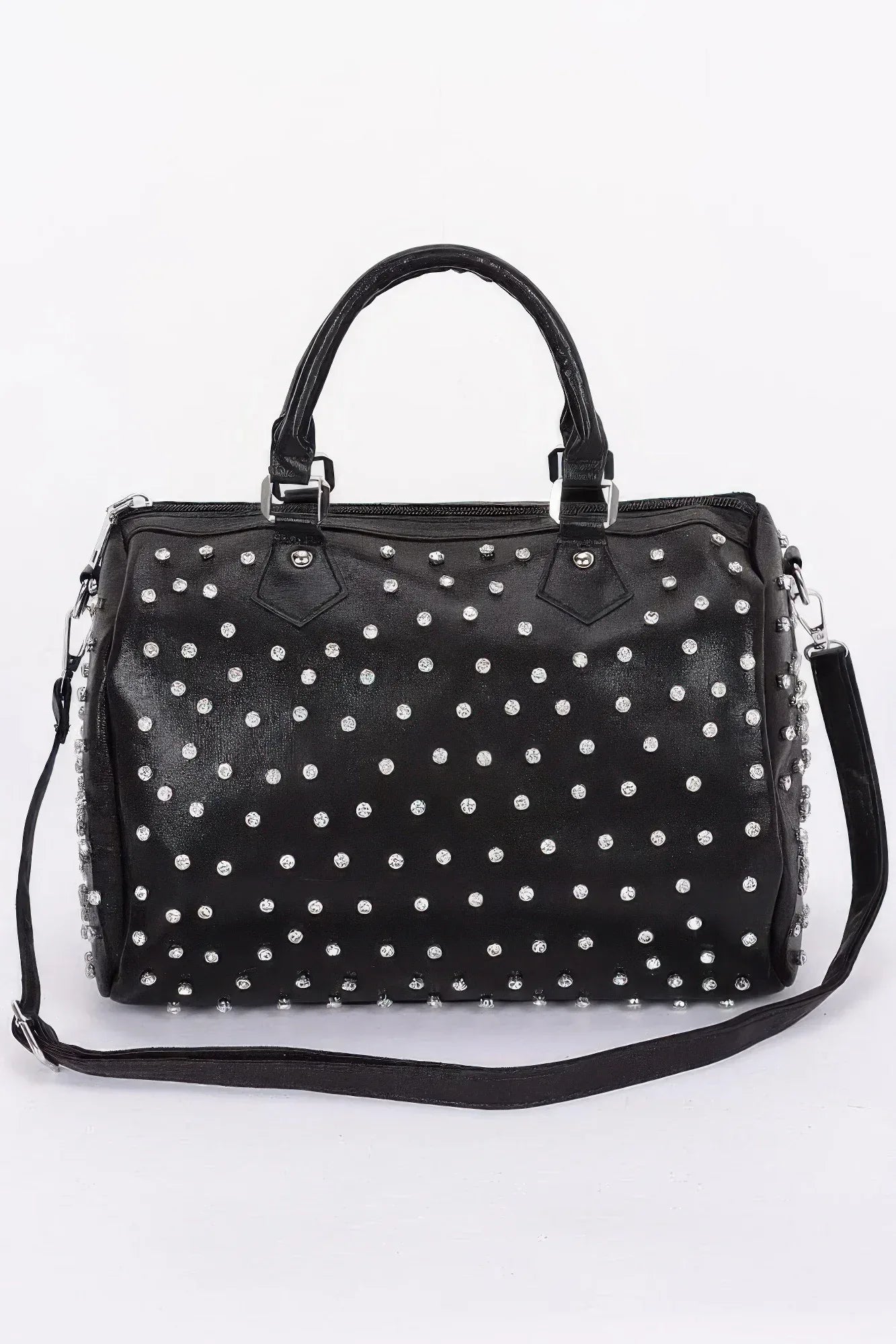 Rhinestone Studded Bowling Bag | Mixtshop LLC Main image