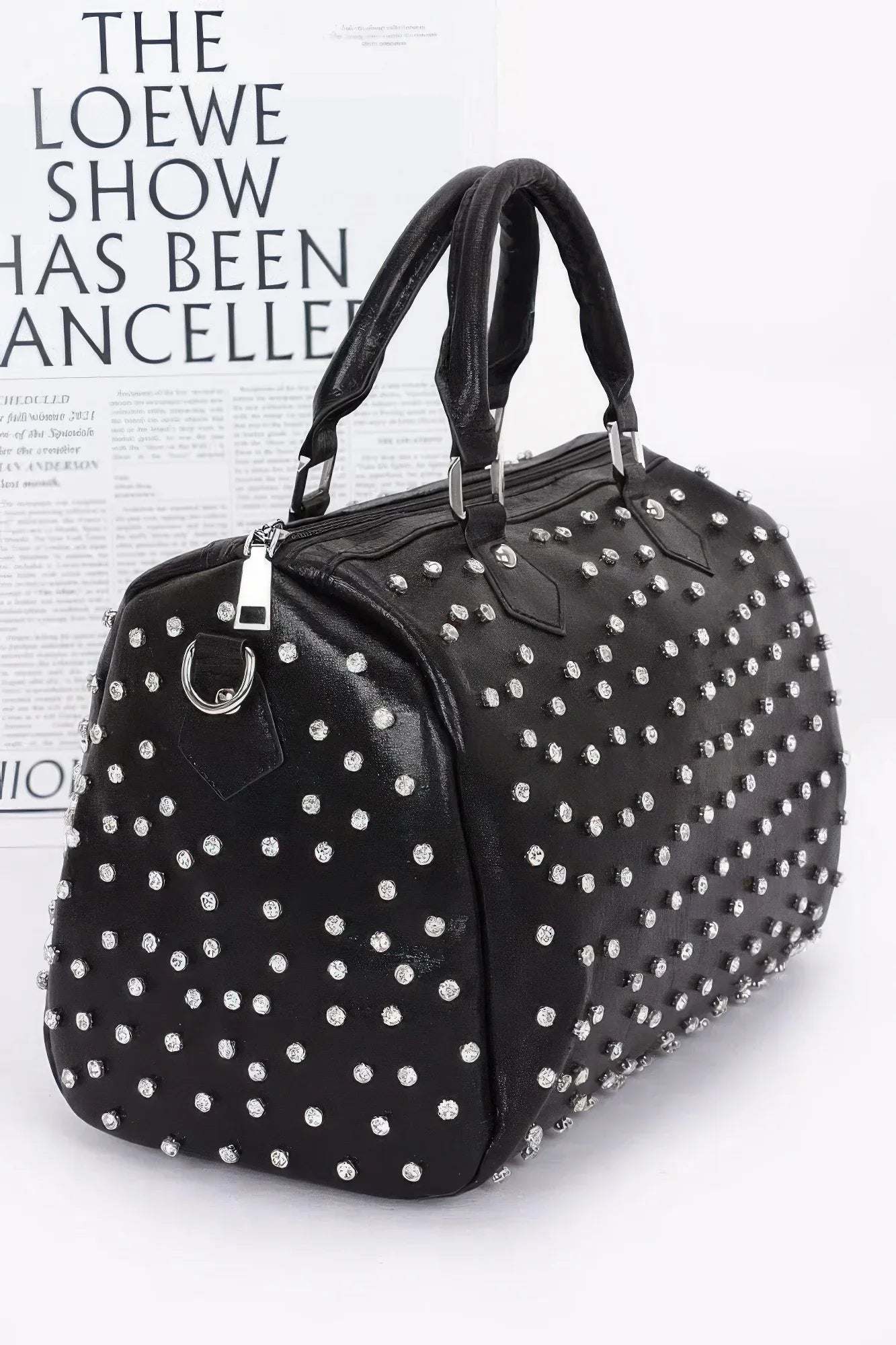 Rhinestone Studded Bowling Bag Secondary image