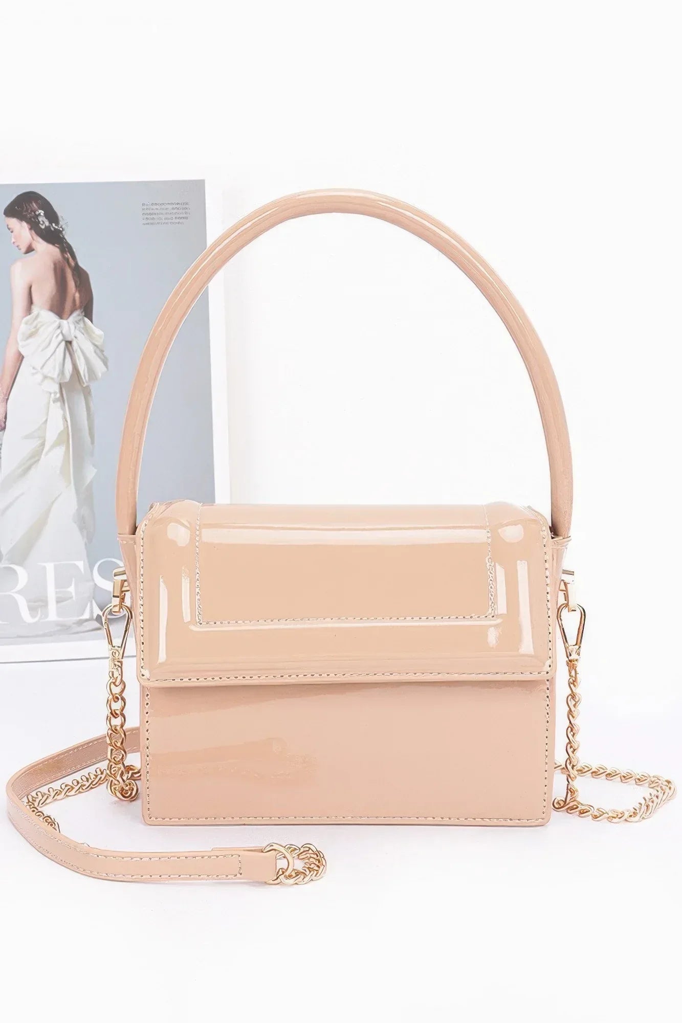 Enamel Top Handle Flap Bag | Mixtshop LLC