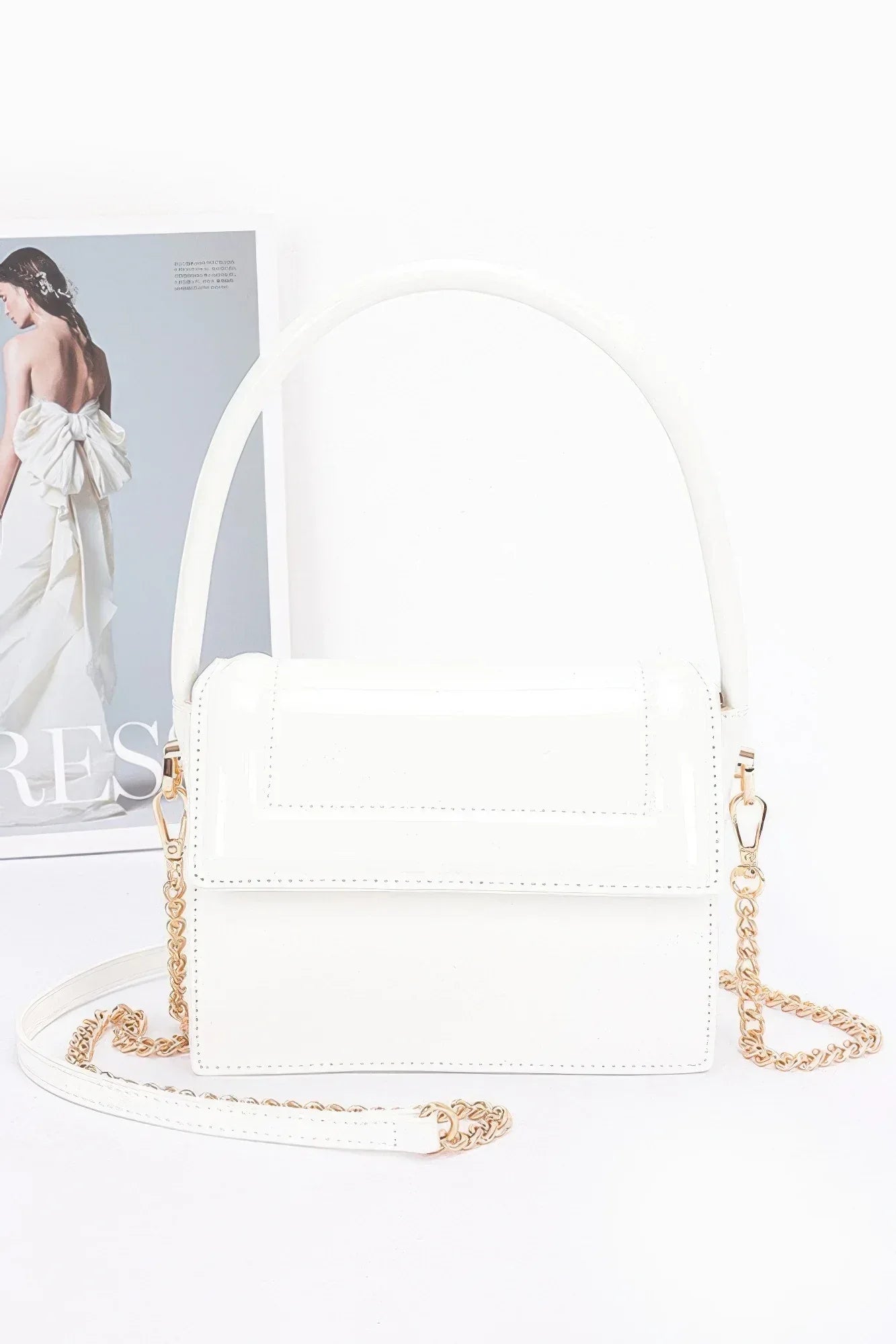 Enamel Top Handle Flap Bag | Mixtshop LLC