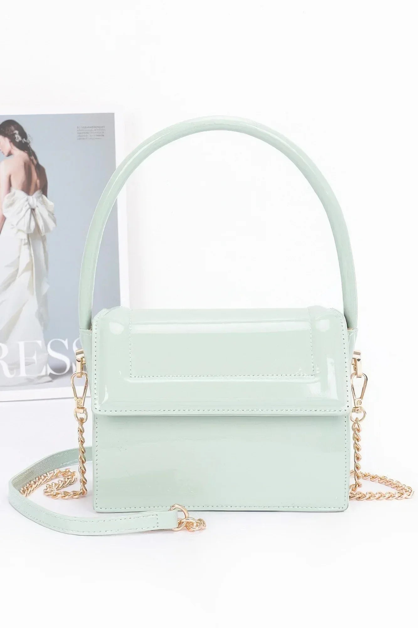 Enamel Top Handle Flap Bag | Mixtshop LLC