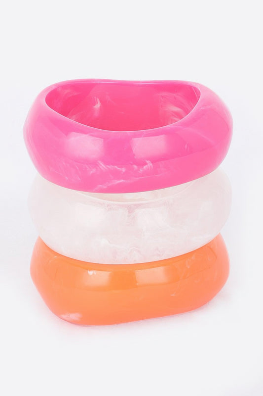 Multi Resin Bangle Bracelet | Mixtshop LLC