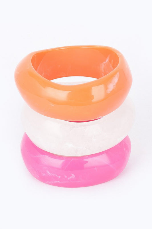 Multi Resin Bangle Bracelet | Mixtshop LLC