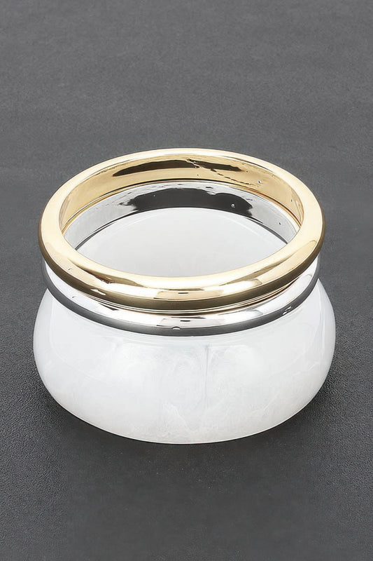 Multi Resin And Ccb Bangle Bracelet | Mixtshop LLC