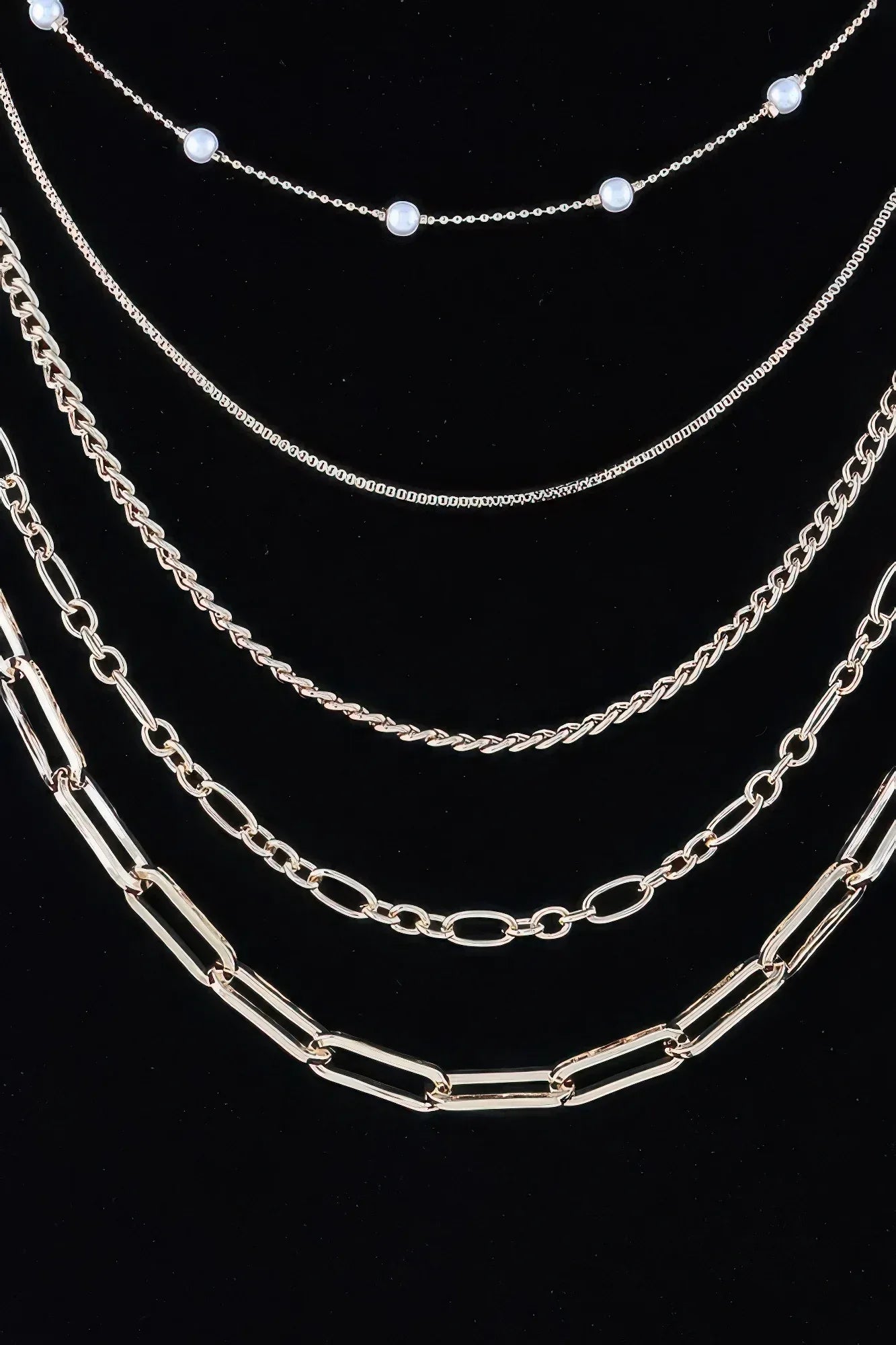 Multi Chain Drop Necklace Secondary image
