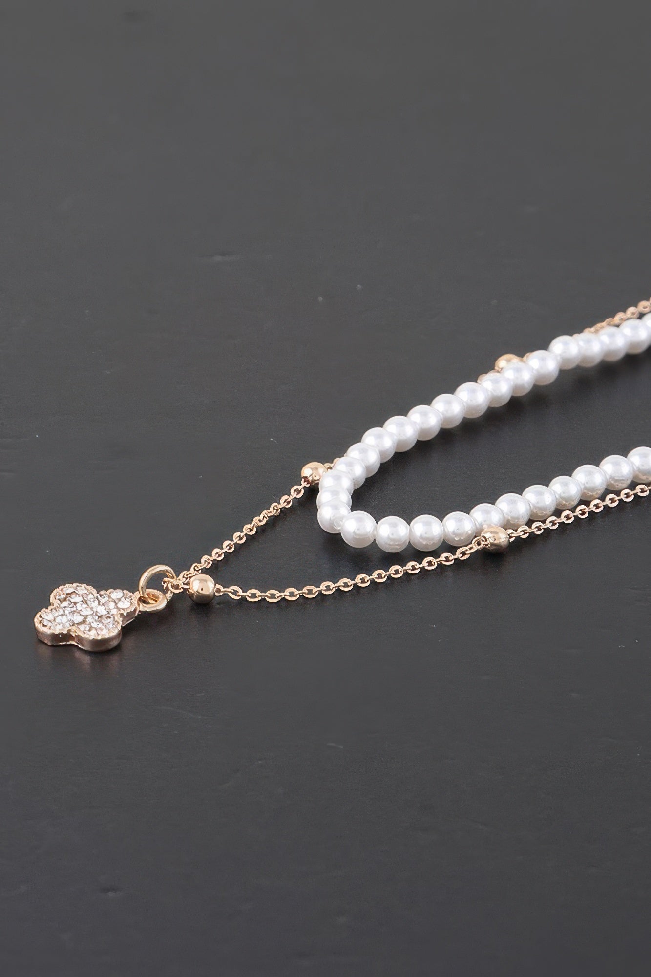 Double Jeweled Clover Necklace | Mixtshop LLC