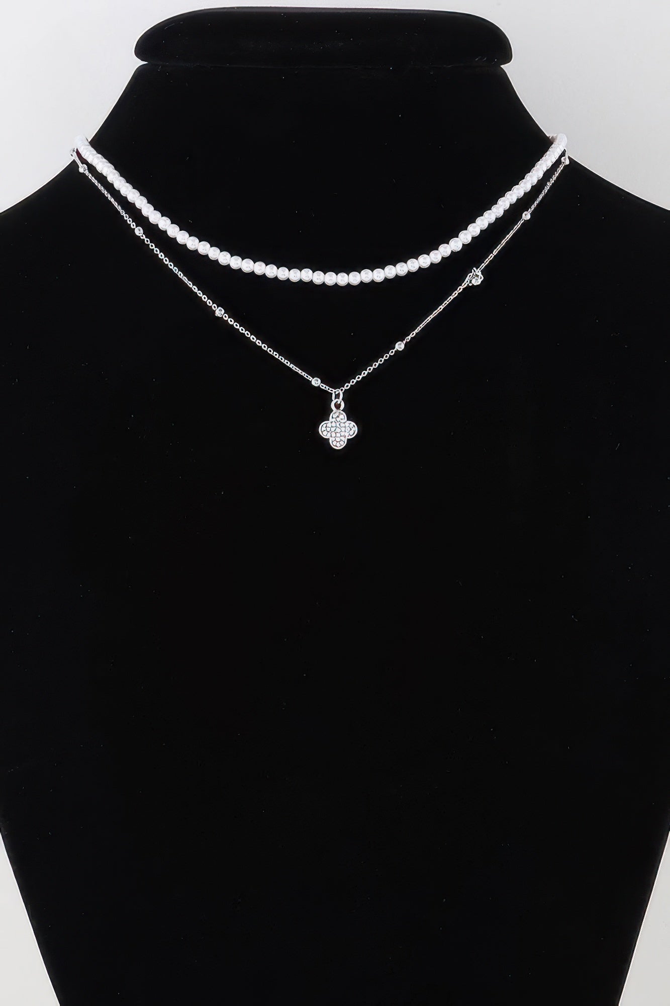 Double Jeweled Clover Necklace | Mixtshop LLC