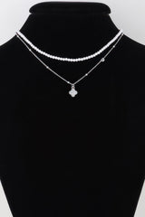 Double Jeweled Clover Necklace | Mixtshop LLC