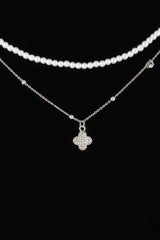Double Jeweled Clover Necklace | Mixtshop LLC