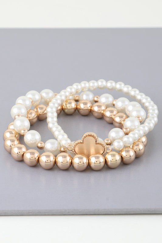 Triple Beaded Clover Bracelet | Mixtshop LLC