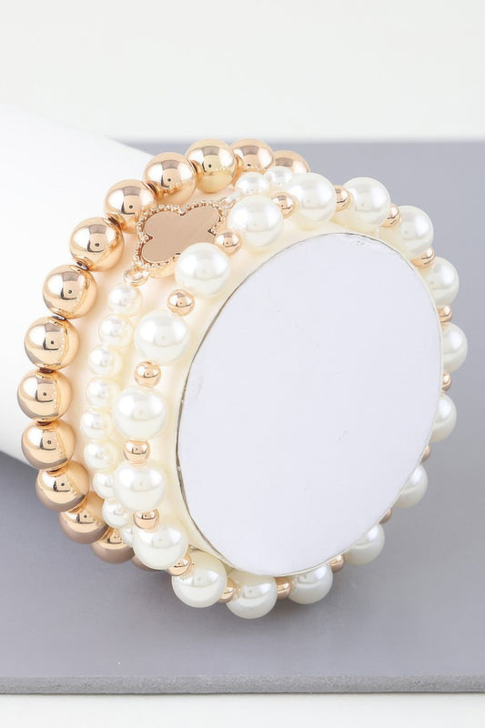 Triple Beaded Clover Bracelet | Mixtshop LLC