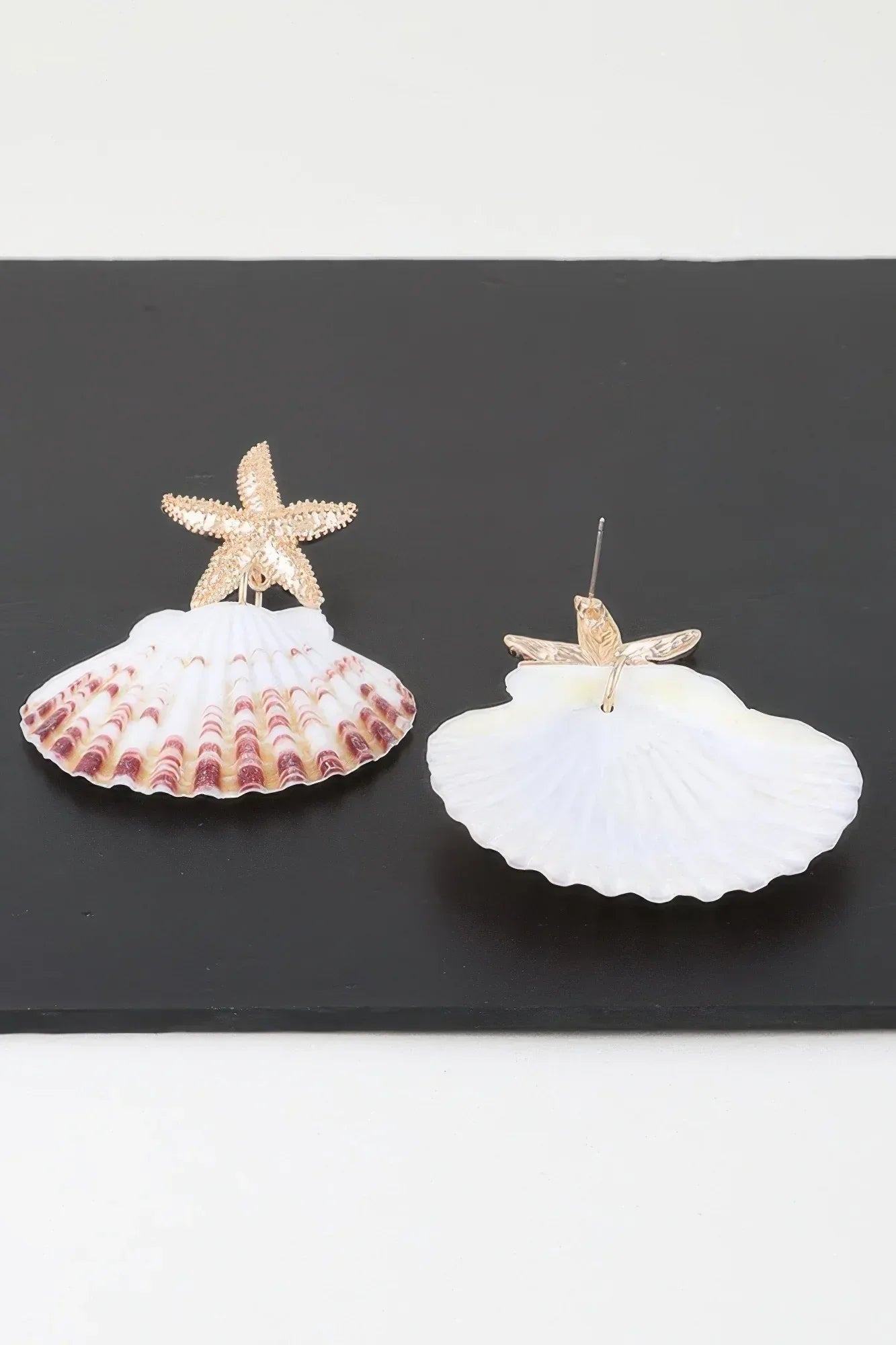 Under The Sea Clam Earrings Secondary image