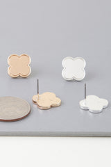 Classic Gold Clover Stud Earrings | Mixtshop LLC