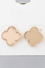Classic Gold Clover Stud Earrings | Mixtshop LLC