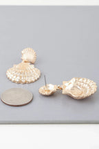 Double Clamshell Drop Earrings | Mixtshop LLC