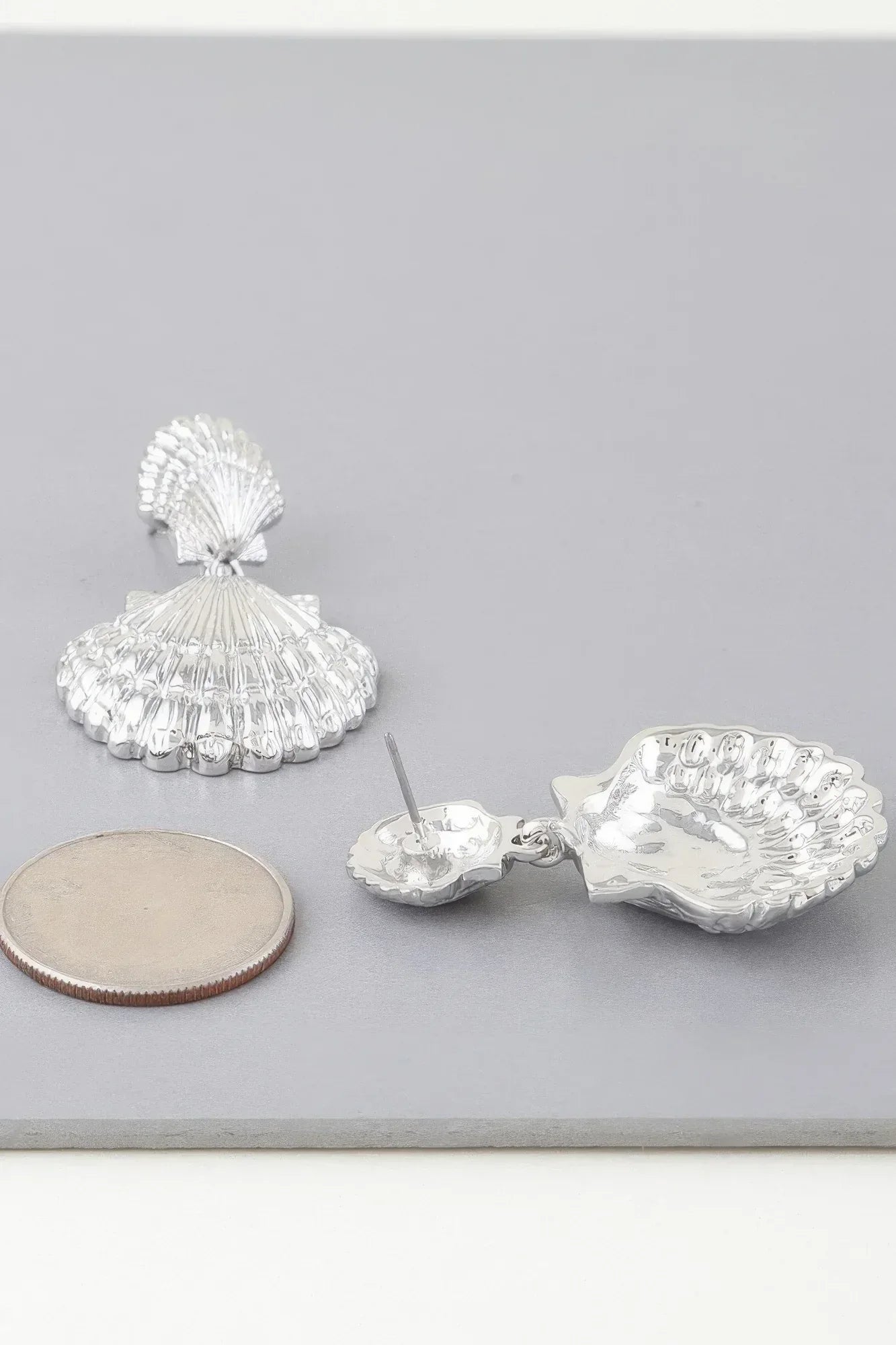 Double Clamshell Drop Earrings | Mixtshop LLC