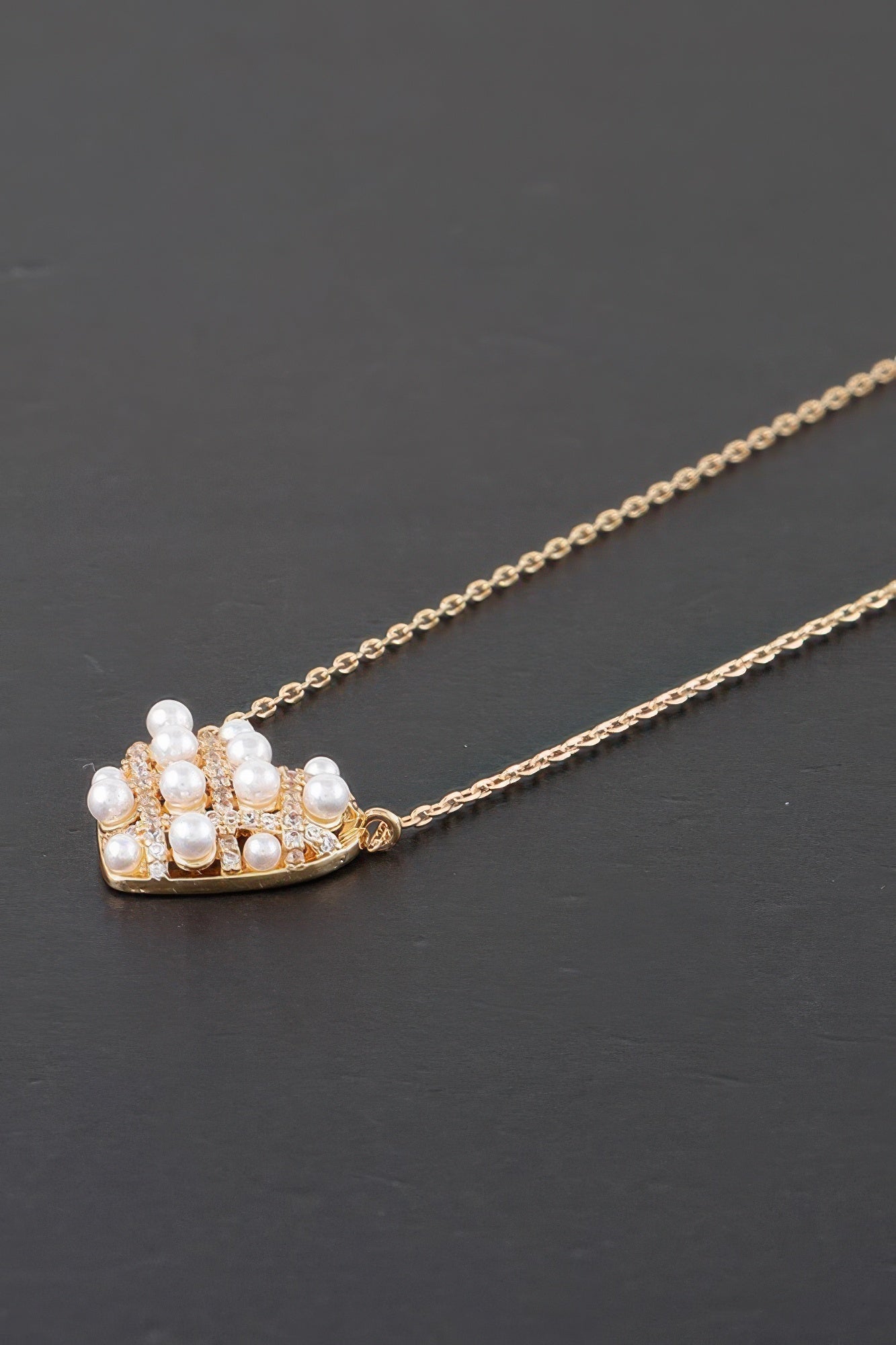 Quilted Pearl Heart Necklace | Mixtshop LLC