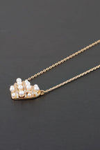 Quilted Pearl Heart Necklace | Mixtshop LLC