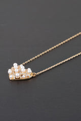 Quilted Pearl Heart Necklace | Mixtshop LLC