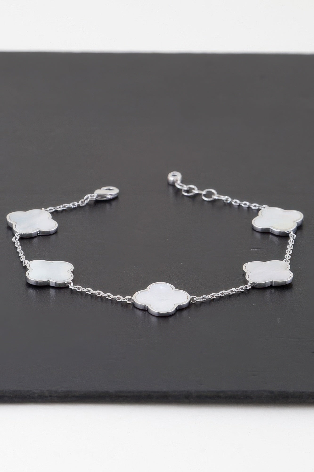 Multi Stone Clover Charm Bracelet | Mixtshop LLC
