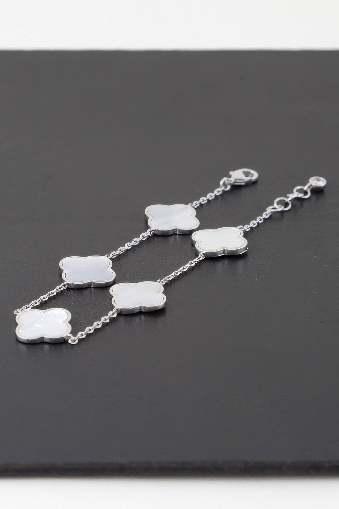 Multi Stone Clover Charm Bracelet | Mixtshop LLC