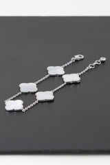 Multi Stone Clover Charm Bracelet | Mixtshop LLC