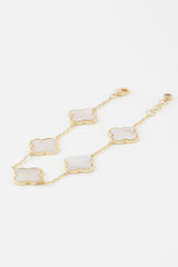 Multi Stone Clover Charm Bracelet | Mixtshop LLC