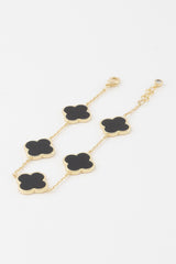 Multi Stone Clover Charm Bracelet | Mixtshop LLC
