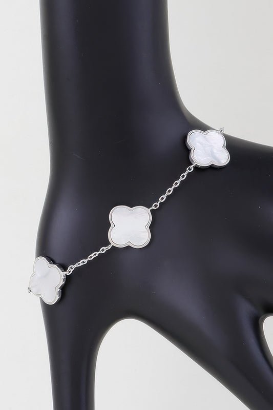 Multi Stone Clover Charm Bracelet | Mixtshop LLC