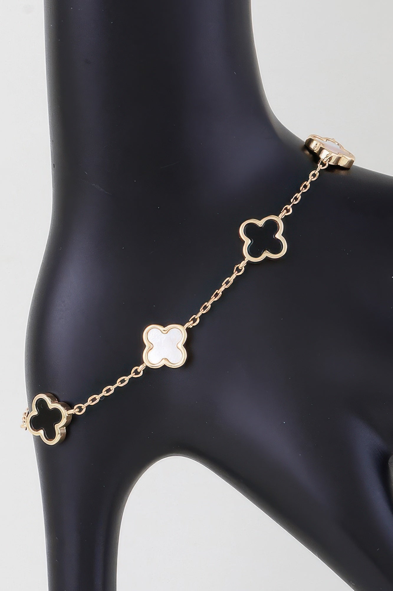 Mini Stone Clover Charm Bracelet | Mixtshop LLC