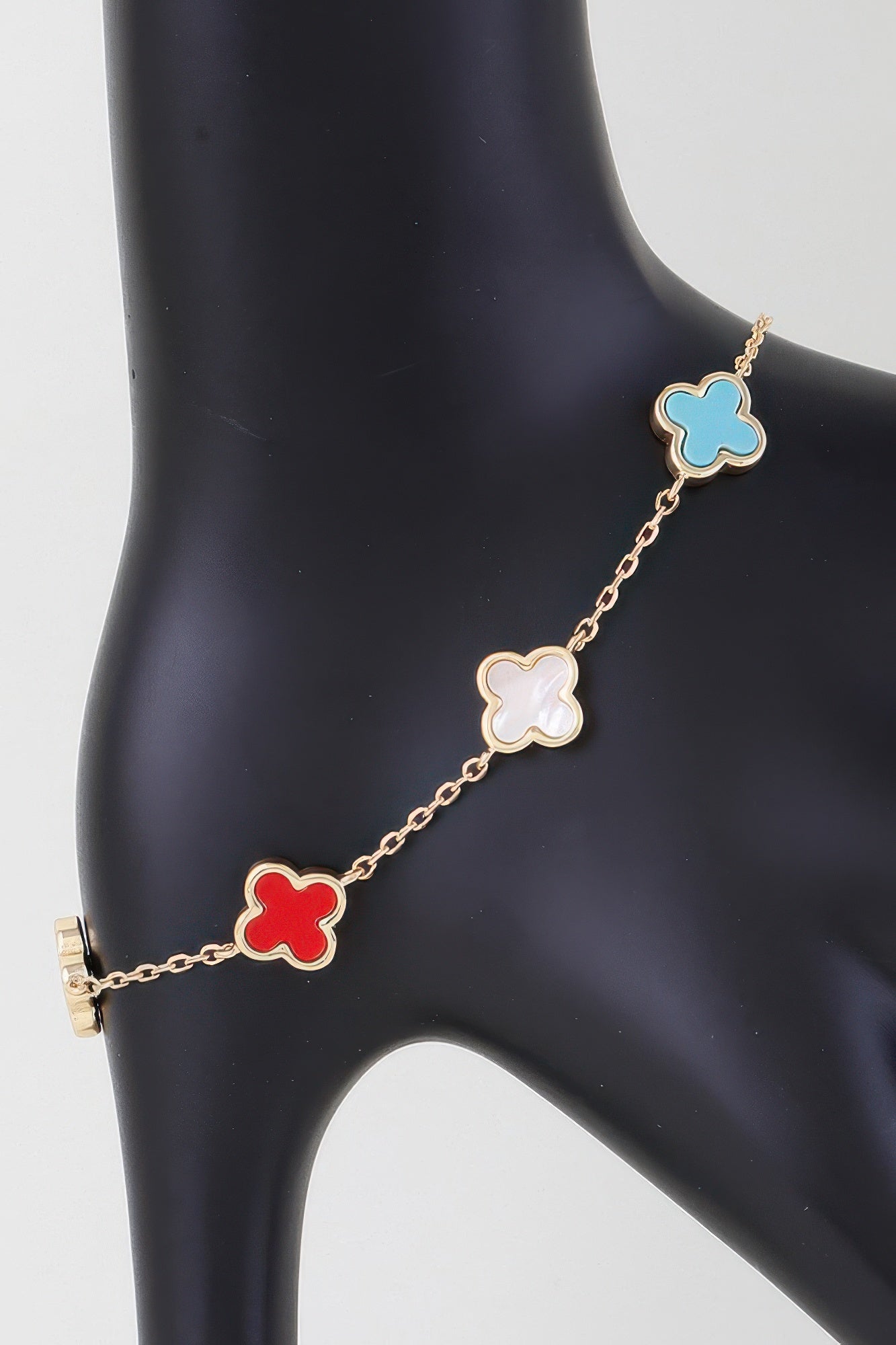 Mini Stone Clover Charm Bracelet | Mixtshop LLC