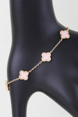 Mini Stone Clover Charm Bracelet | Mixtshop LLC