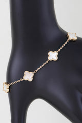 Mini Stone Clover Charm Bracelet | Mixtshop LLC