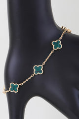 Mini Stone Clover Charm Bracelet | Mixtshop LLC