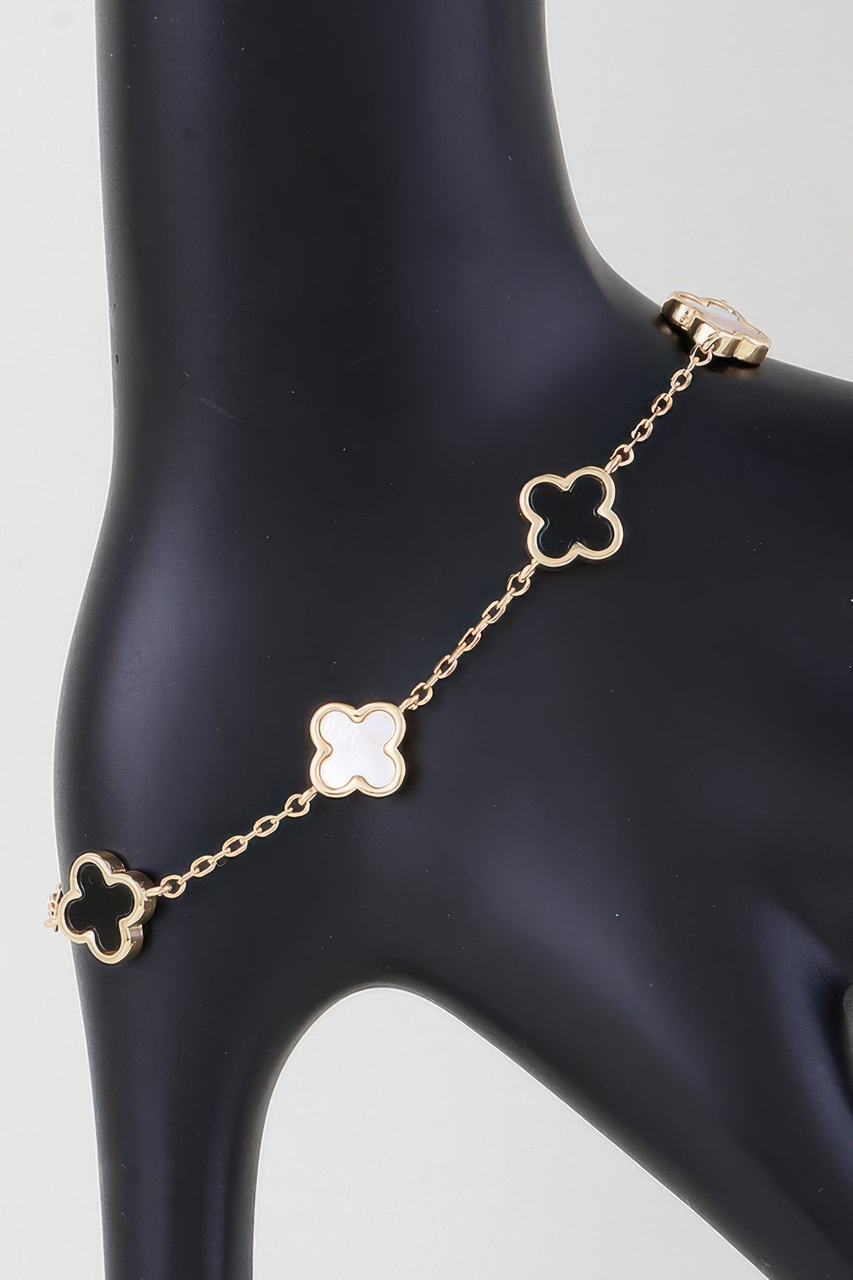 Mini Stone Clover Charm Bracelet | Mixtshop LLC