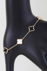 Mini Stone Clover Charm Bracelet | Mixtshop LLC