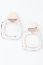 Abstract Marble Frame Earrings | Mixtshop LLC