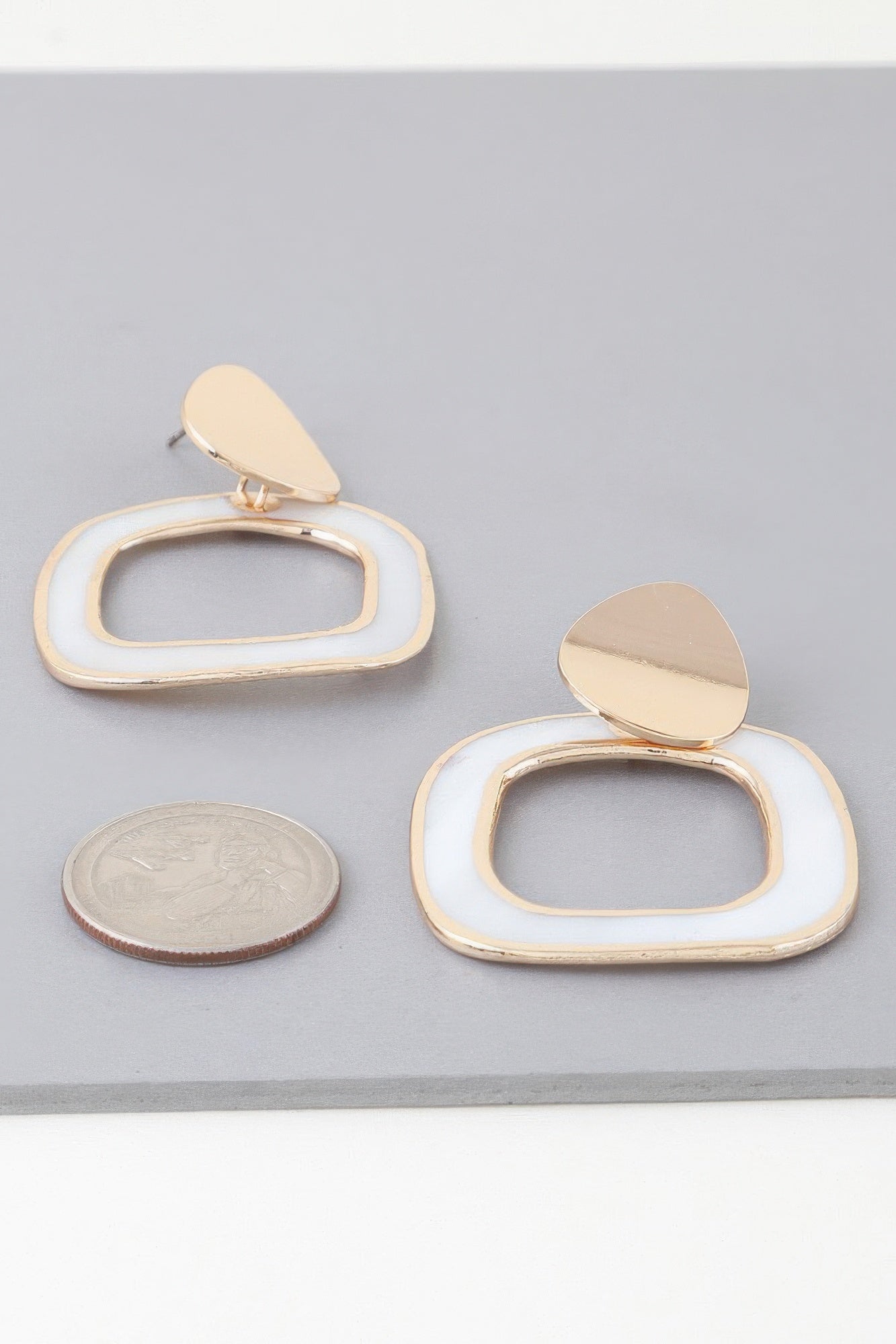 Abstract Marble Frame Earrings | Mixtshop LLC