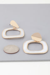 Abstract Marble Frame Earrings | Mixtshop LLC