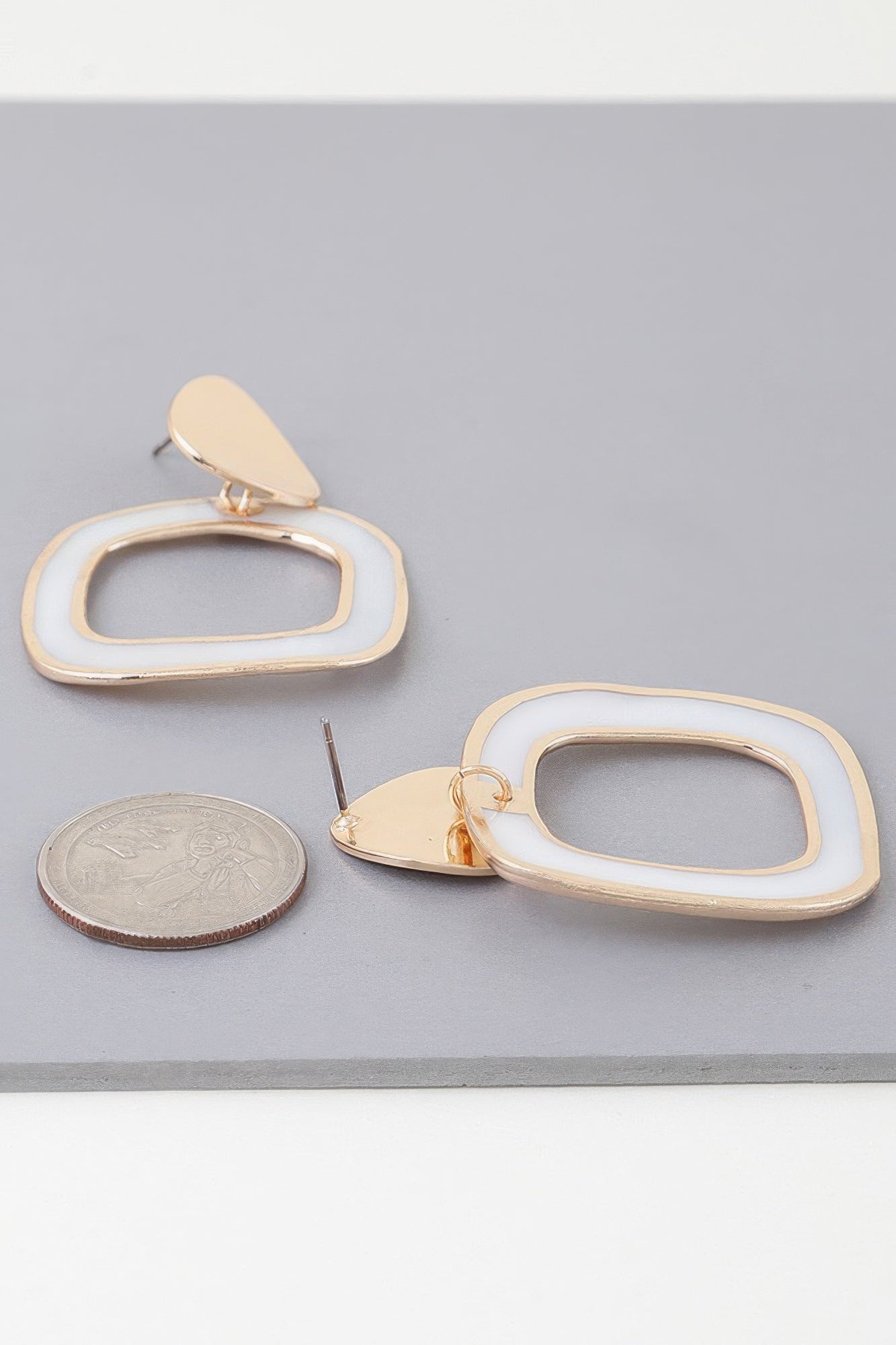 Abstract Marble Frame Earrings | Mixtshop LLC