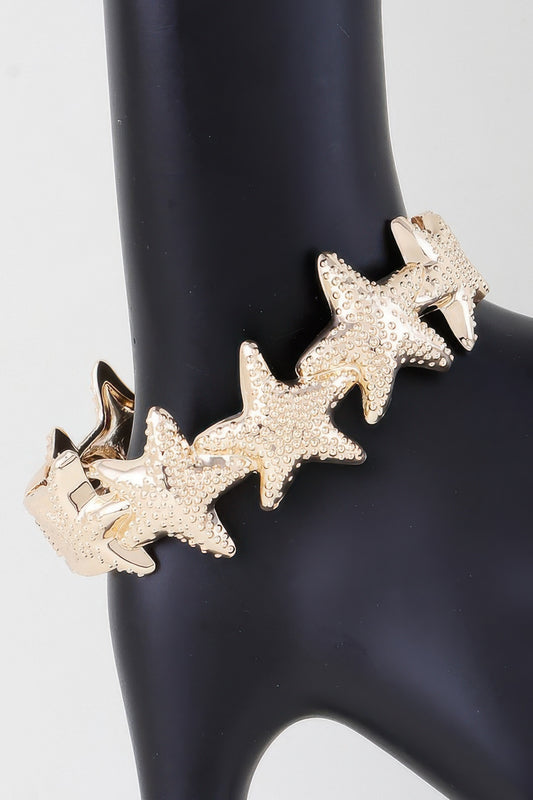 Hammered Seashell Charm Bracelet | Mixtshop LLC