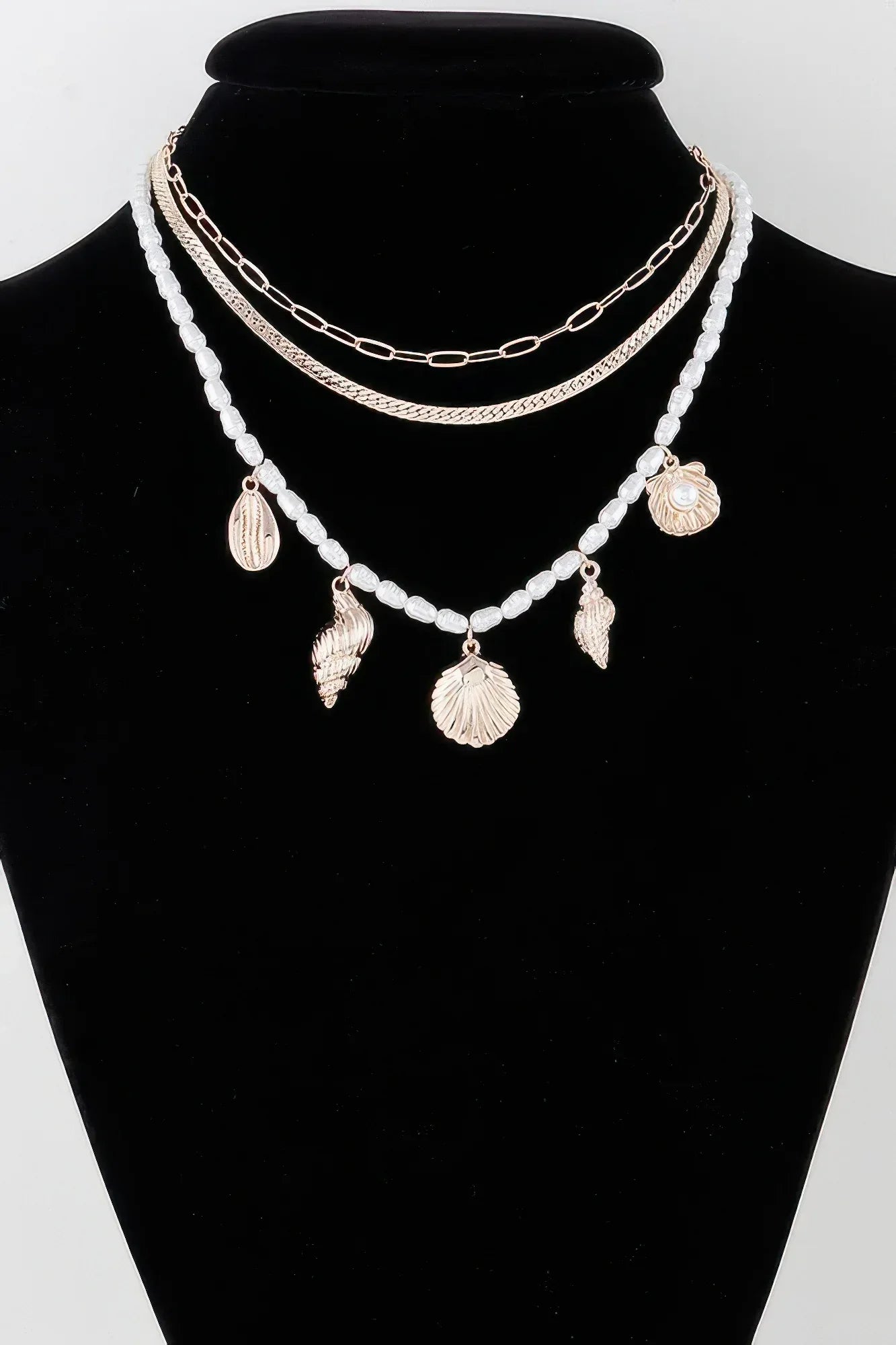 Multi Seashell Charm Necklace | Mixtshop LLC Main image