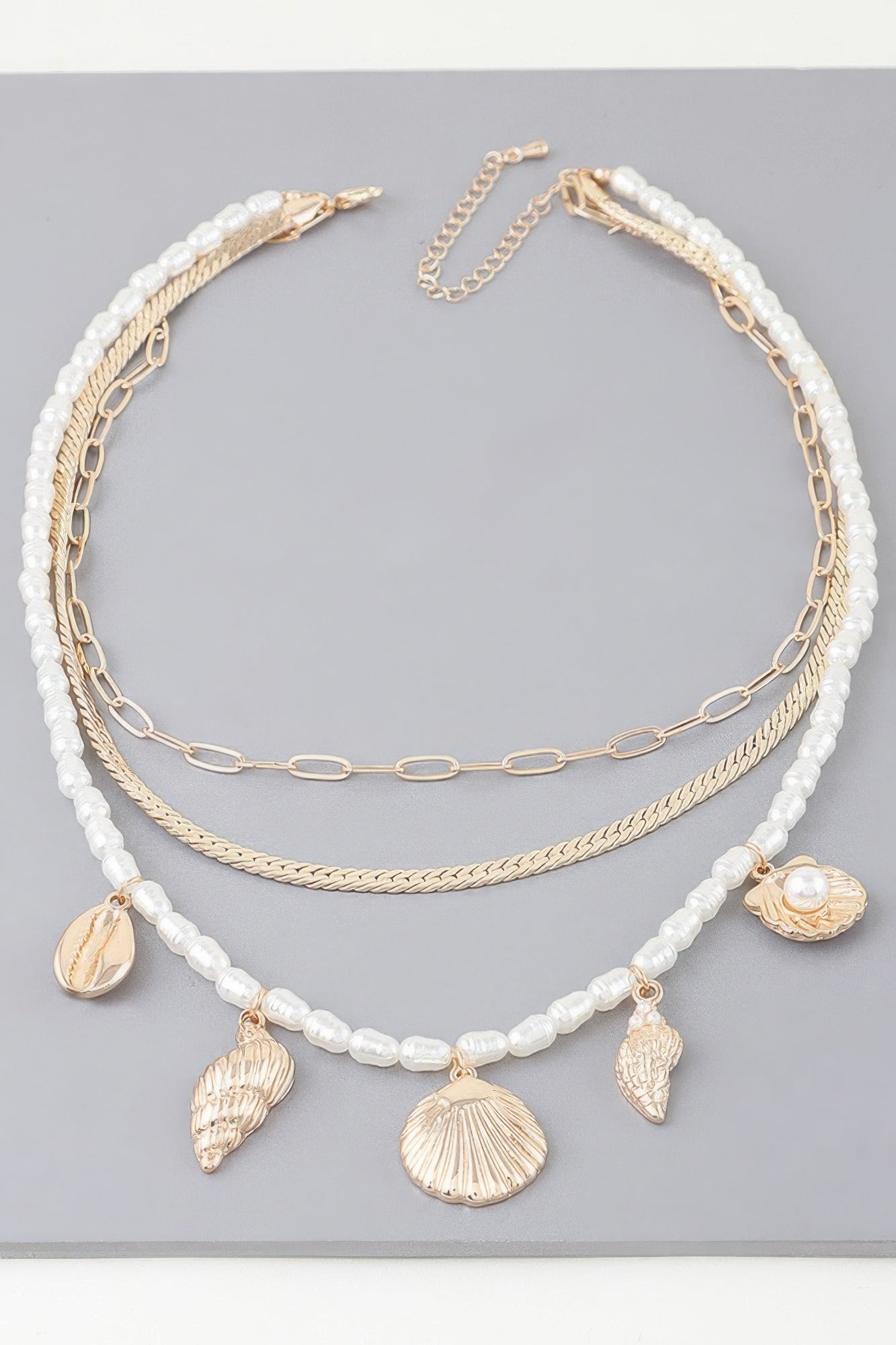 Multi Seashell Charm Necklace | Mixtshop LLC