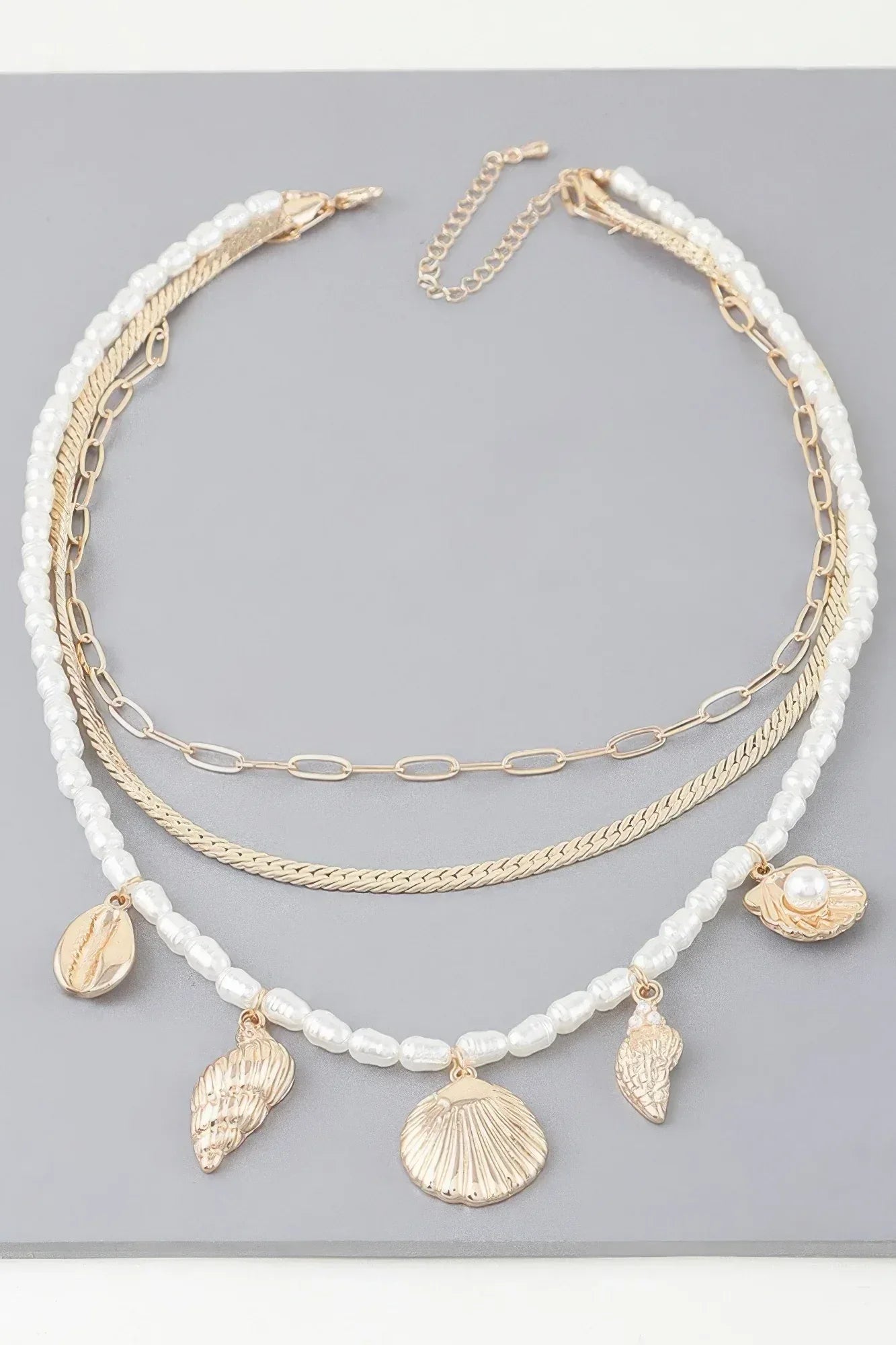 Multi Seashell Charm Necklace | Mixtshop LLC