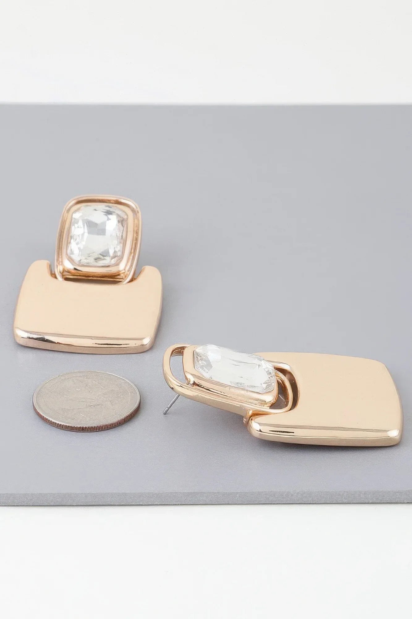 Bright Cubic Jewel Drop Earrings Secondary image