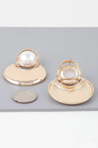 Modern Pearl Crescent Drop Earrings | Mixtshop LLC
