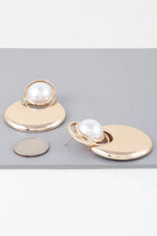Modern Pearl Crescent Drop Earrings | Mixtshop LLC