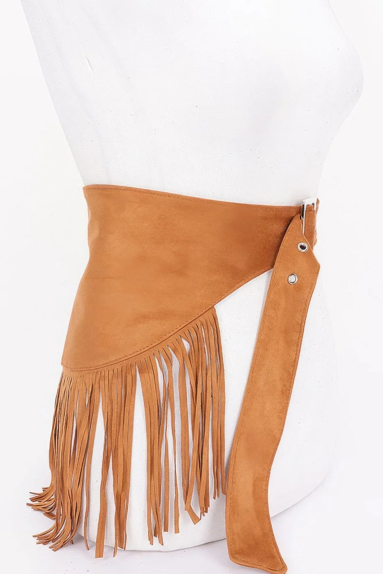 Faux Suede Fringe Belt Secondary image